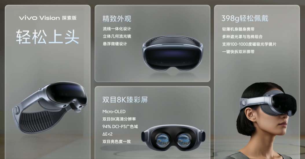 vivo正式发布Vision MR头显探索版，8月22日开放线下体验