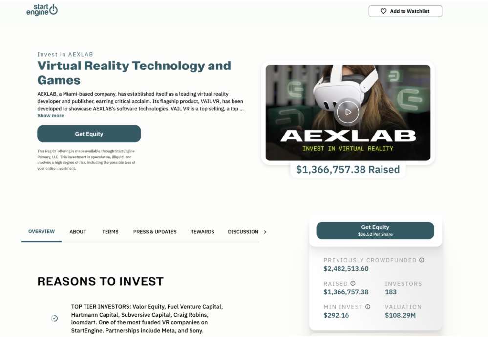 VAIL VR：从借宿沙发到1500万美元众筹