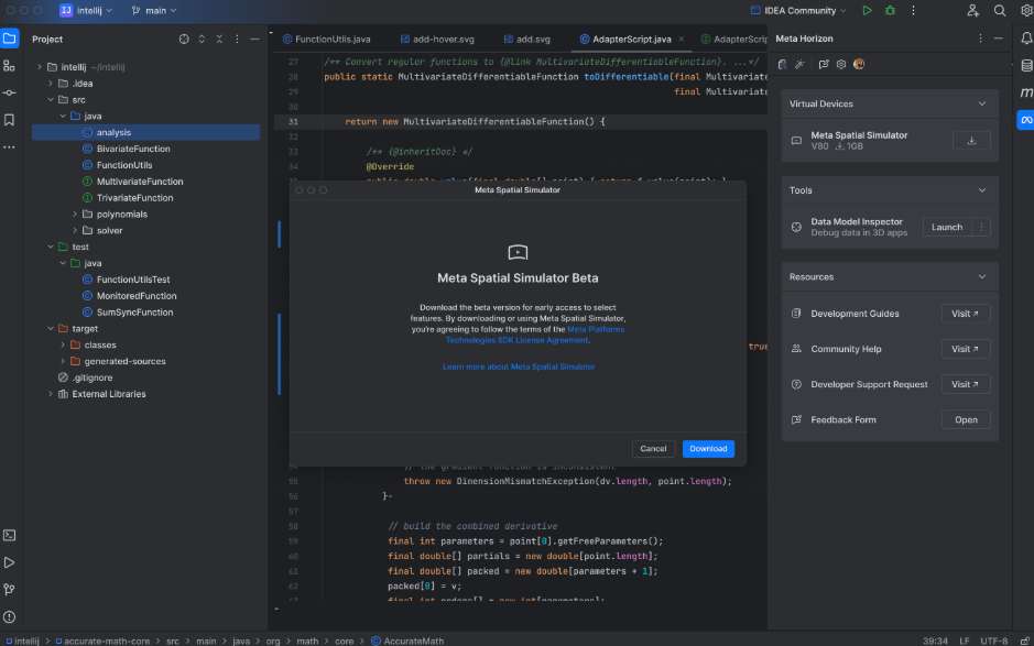 Meta推出Spatial Simulator，在Android Studio直接模拟测试Horizon OS应用