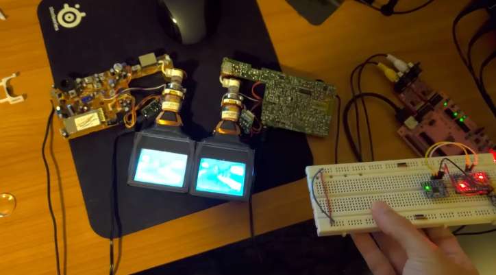 达人利用索尼“随身看”中的CRT打造个性黑白VR头显