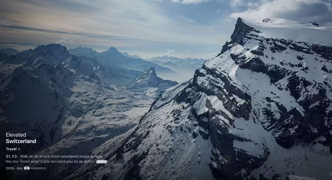 漫步瑞士雪山,苹果上线Vision Pro旅行视频系列第三集