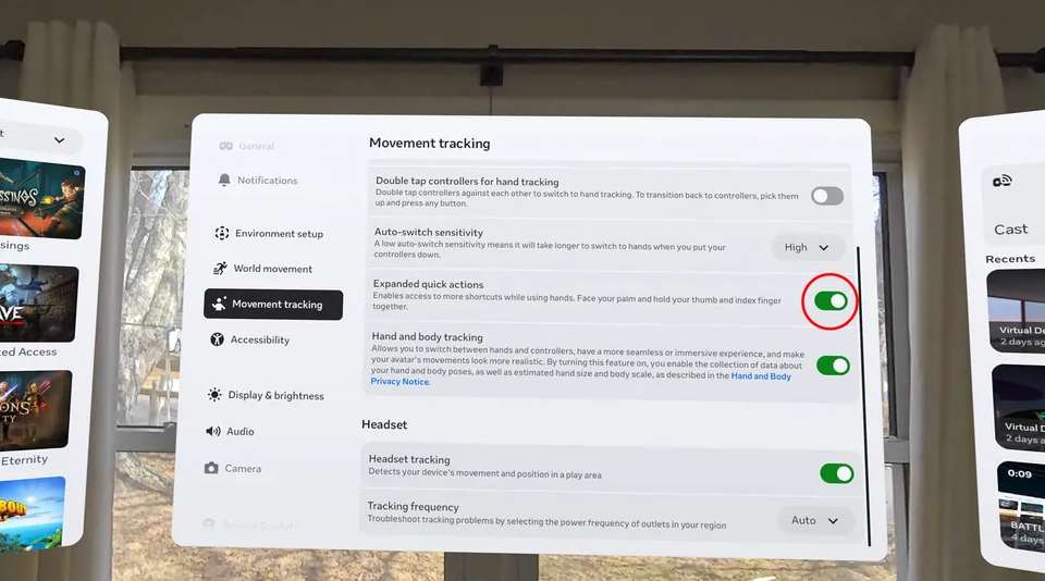 如何为你的Meta Quest开启手部追踪隐藏升级功能