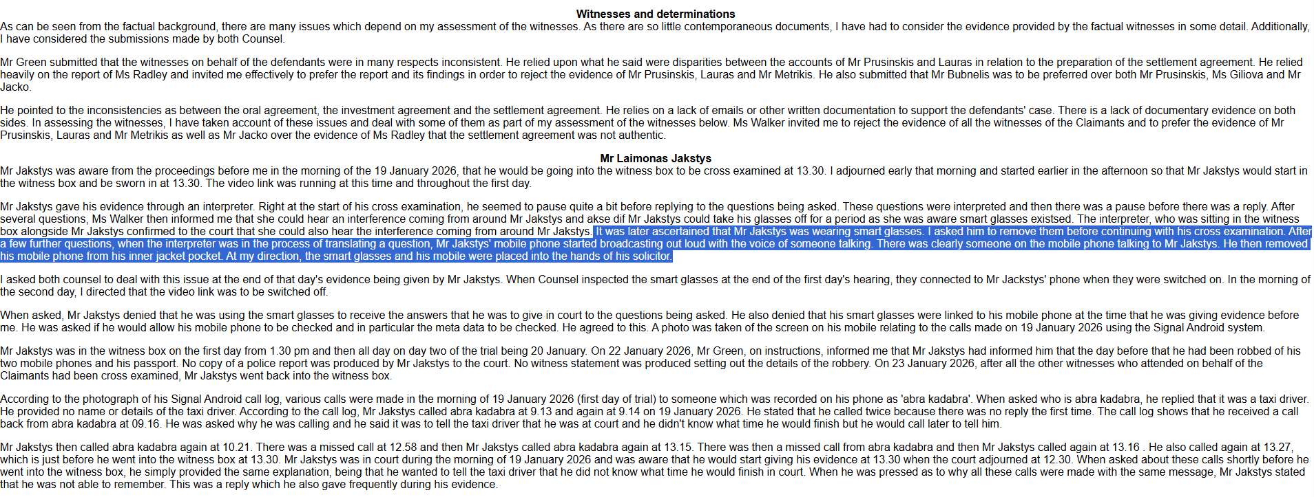 英国男子作证时戴智能眼镜作弊,被法官当场抓包