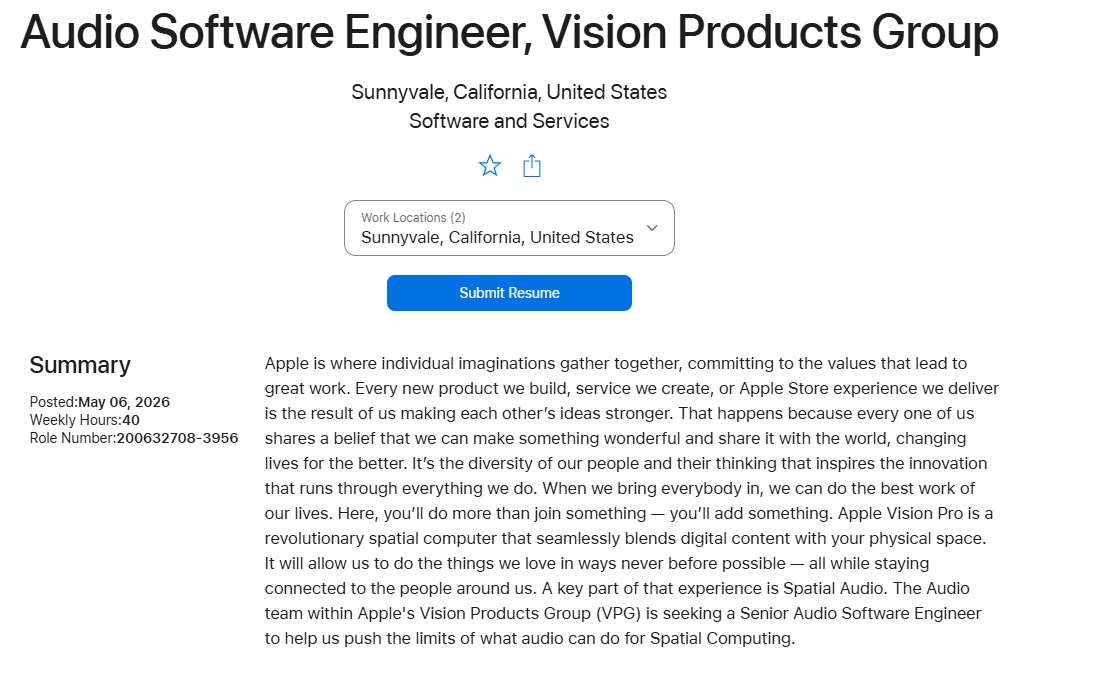 仍在招聘就是没放弃Vision Pro？古尔曼反驳：早已名存实亡，新岗位只为眼镜和visionOS
