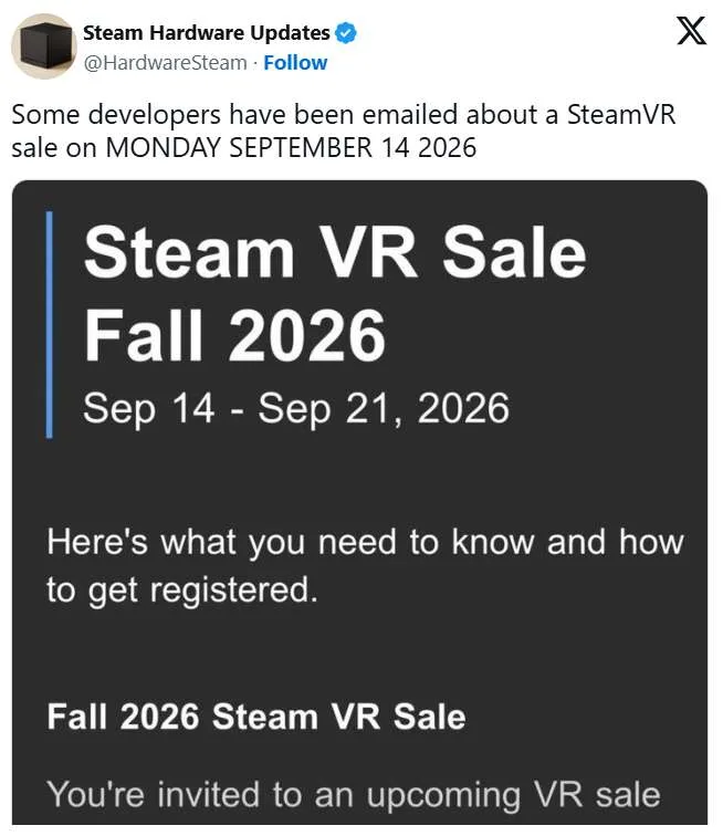 Steam Frame能赶在9月特卖前发售吗?VR特卖活动引发新猜想