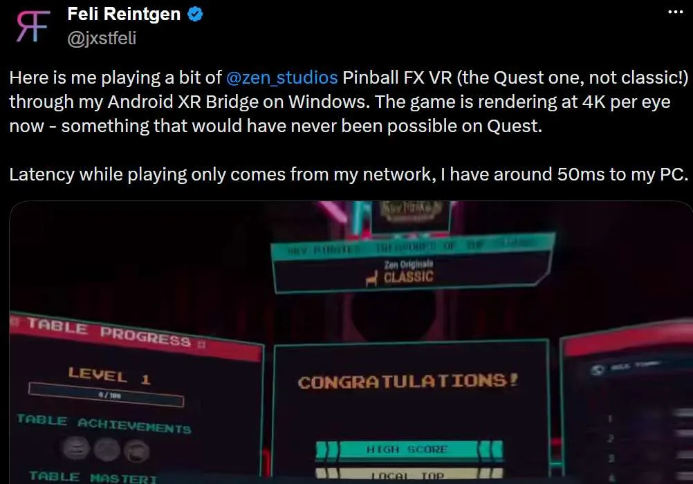 Android XR Bridge可把Quest独占游戏搬到PC VR