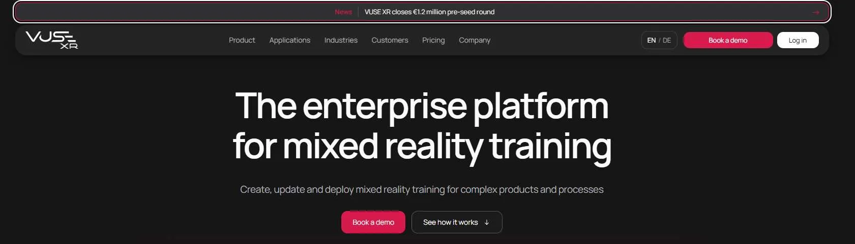 VUSE XR获120万欧元预种子轮融资，加速企业级混合现实培训业务