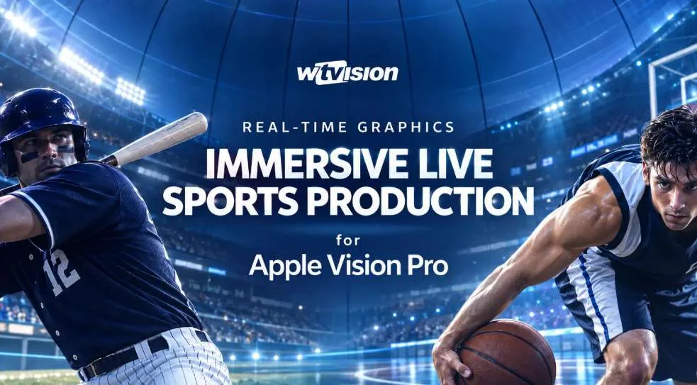 wTVision实时图形技术用于Apple Vision Pro沉浸式体育直播制作