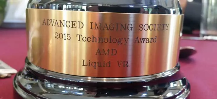 AMD的Liquid VR获得先进影像协会卢米埃尔奖