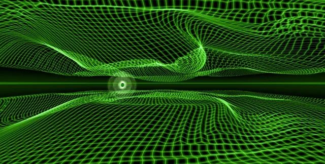 在虚拟现实中探索亚原子能量场的抽象世界