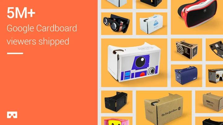 谷歌Cardboard成绩单：500万销量 2500万装机量