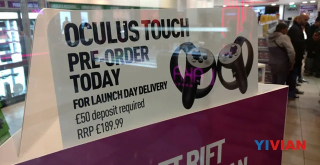 售价190欧元 英国亚马逊开卖Oculus Touch