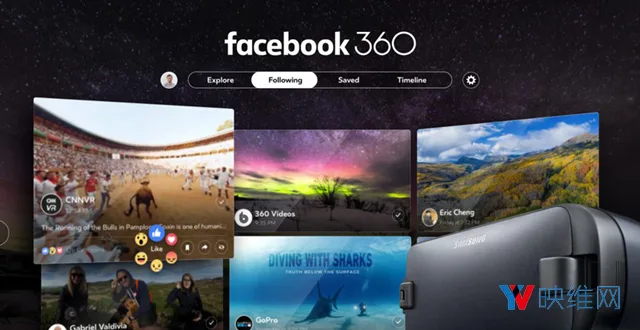 Facebook增加4K 360度视频直播，支持VR头显