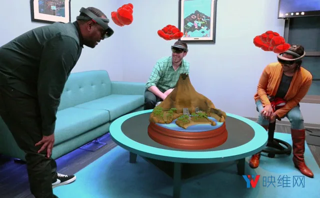 3Glasses用蓝珀S1和HoloLens展示微软MR共享体验
