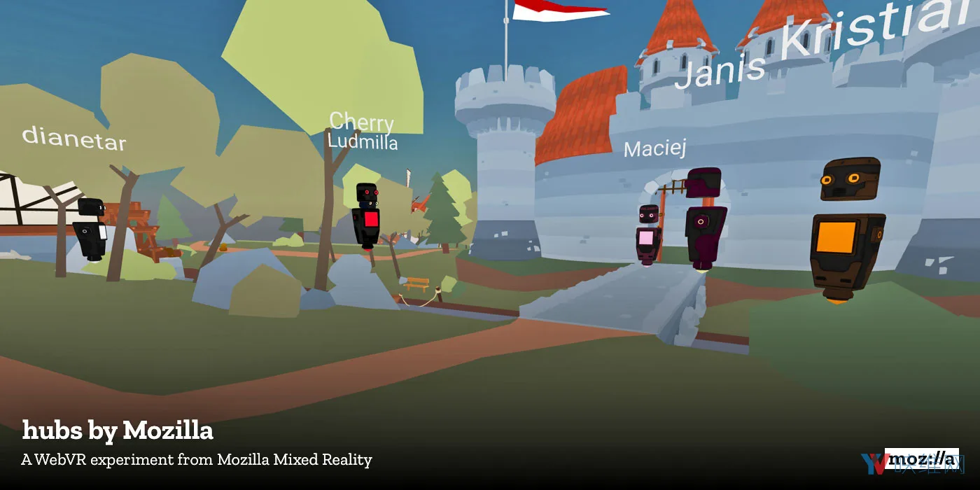 Mozilla推出跨平台社交VR聊天中心“Hub”