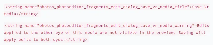 源代码显示谷歌相册Photos将支持VR编辑功能