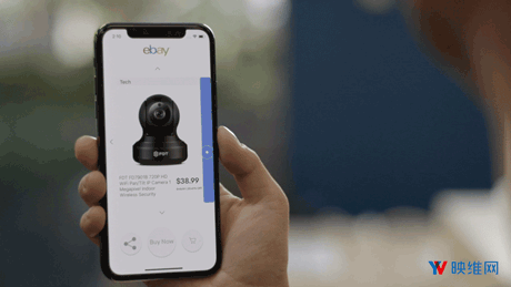 利用ARkit，eBay用头部运动控制iPhone X屏幕进行购物
