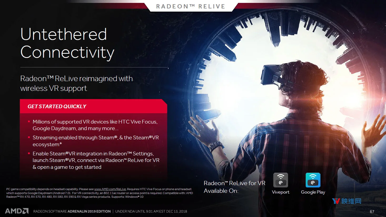 无线VR新里程碑！AMD让移动设备即时开玩PC VR高品质游戏