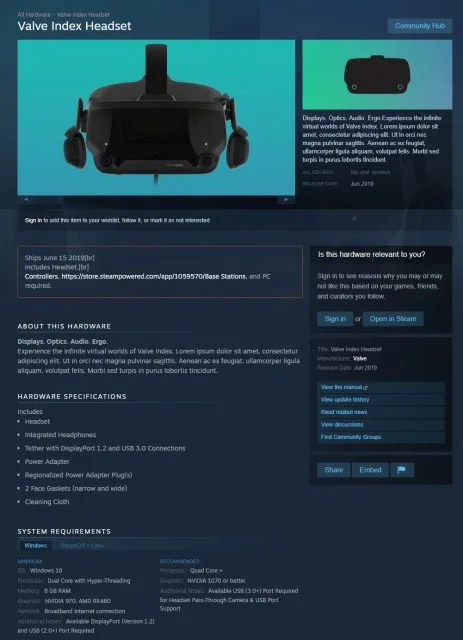 Valve Index、Knuckles确定6月发售，采用Lighthouse定位追踪
