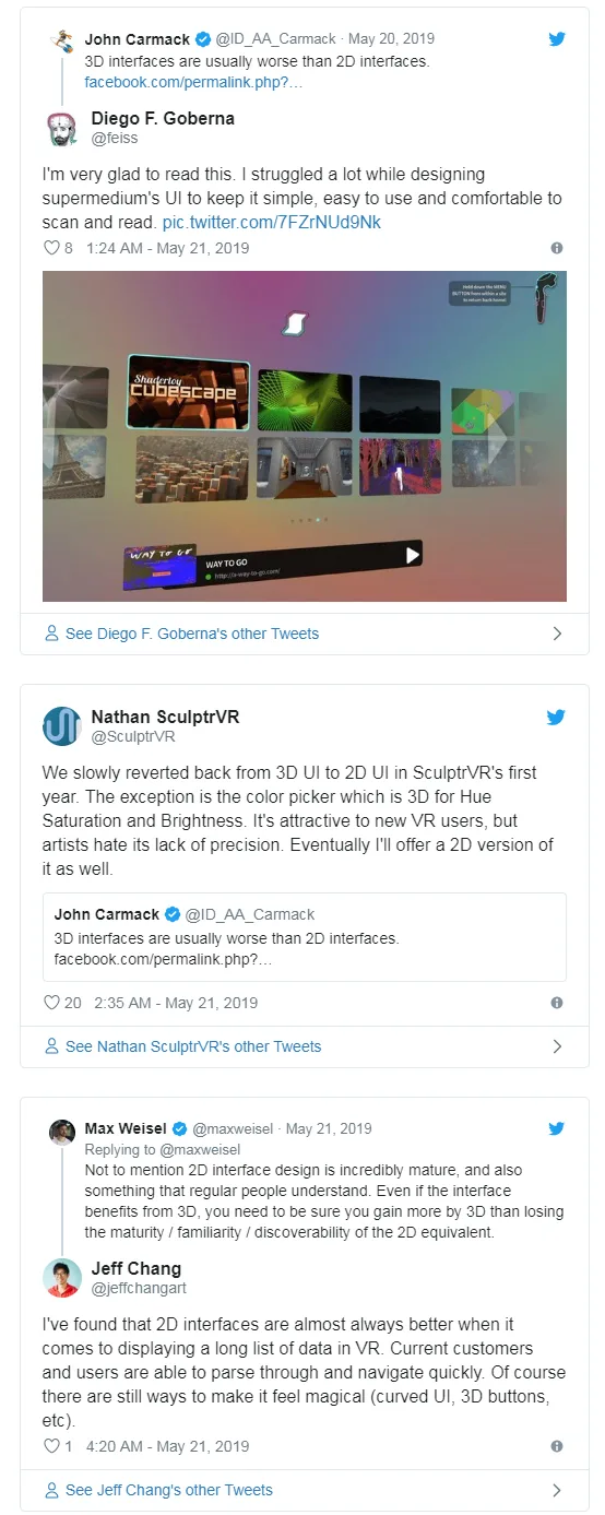 为什么卡马克说 3D UI 比 2D UI 更糟糕