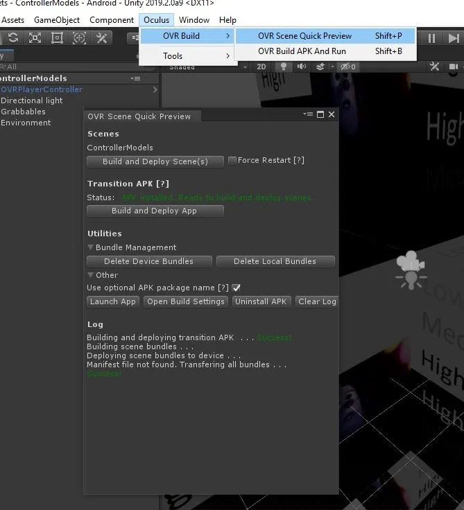 Oculus新优化工具可大大加速Quest Unity开发迭代