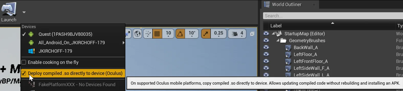 Oculus优化减少UE4开发迭代时间