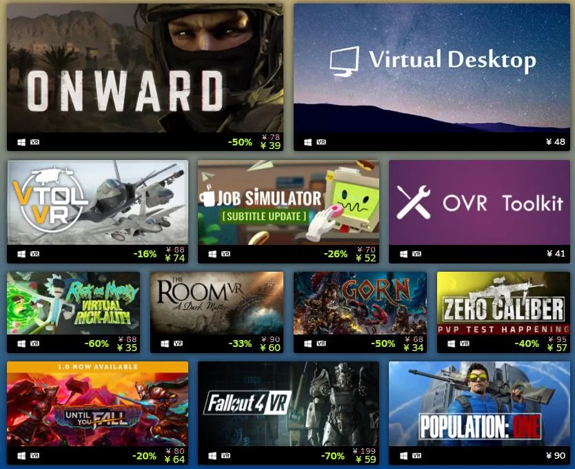 Steam 2020最畅销VR游戏公布,穴居人《合约战士》登榜