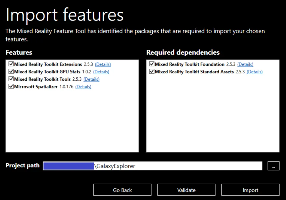 微软发布Unity版 Mixed Reality Feature Tool