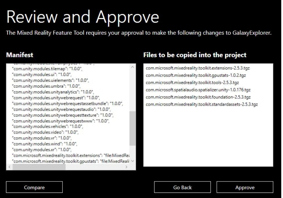 微软发布Unity版 Mixed Reality Feature Tool