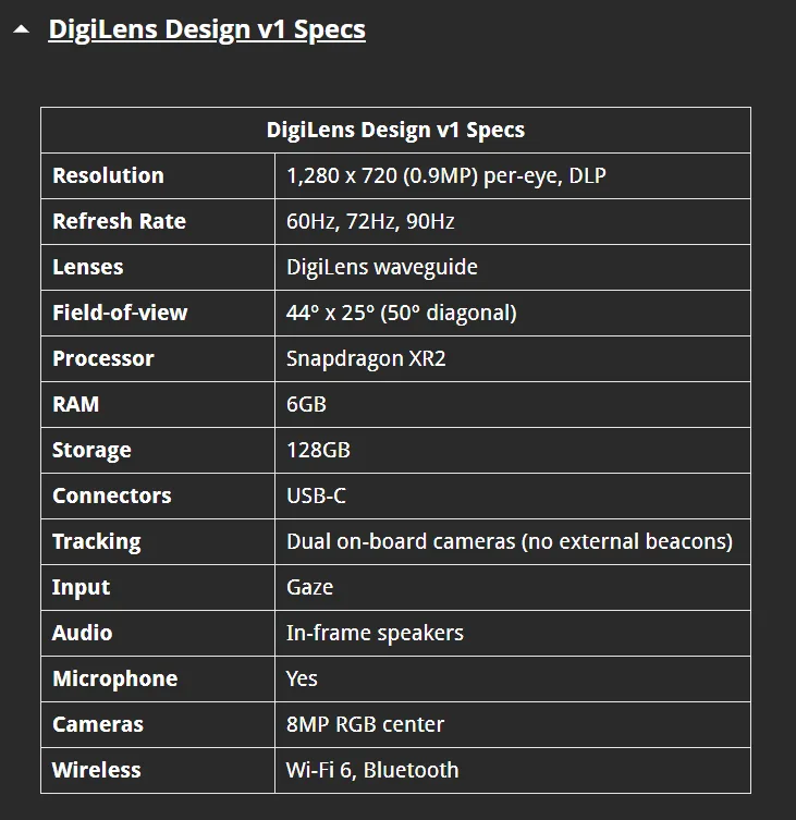 DigiLens发布模块化光波导AR智能眼镜Design v1