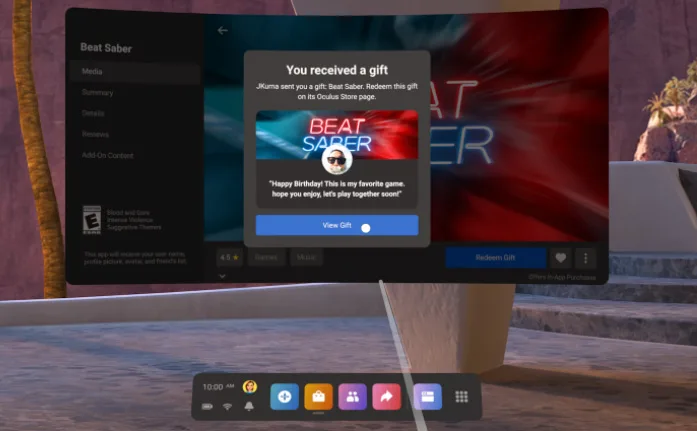 Oculus Quest v32开始推送,VR内截图可直接同步到手机端App