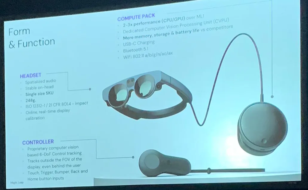 Magic Leap 2 规格曝光，搭载18个传感器，支持眼动追踪，头显重248克