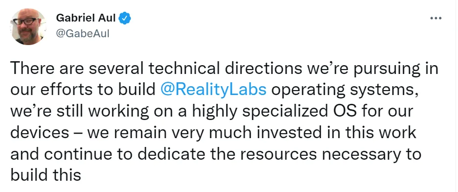 Meta紧急辟谣!传负责人离职致Meta搁置AR/VR操作系统开发