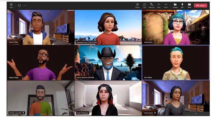 微软为混合办公升级Mesh Avatar，允许用户定制专属Avatar