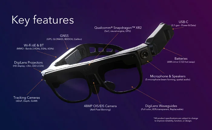 DigiLens发布XR2方案工业AR眼镜ARGO,提供4800像素摄像头