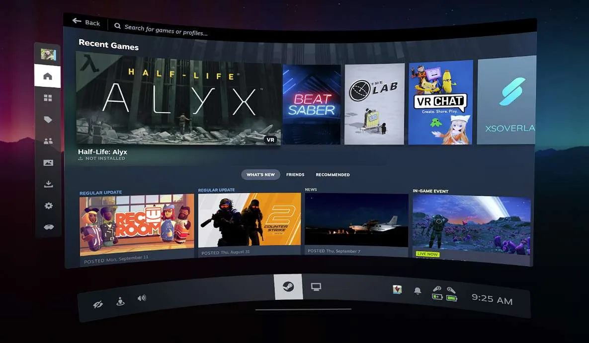Valve发布Steam VR 2.0，称要将Steam所有新功能带到VR