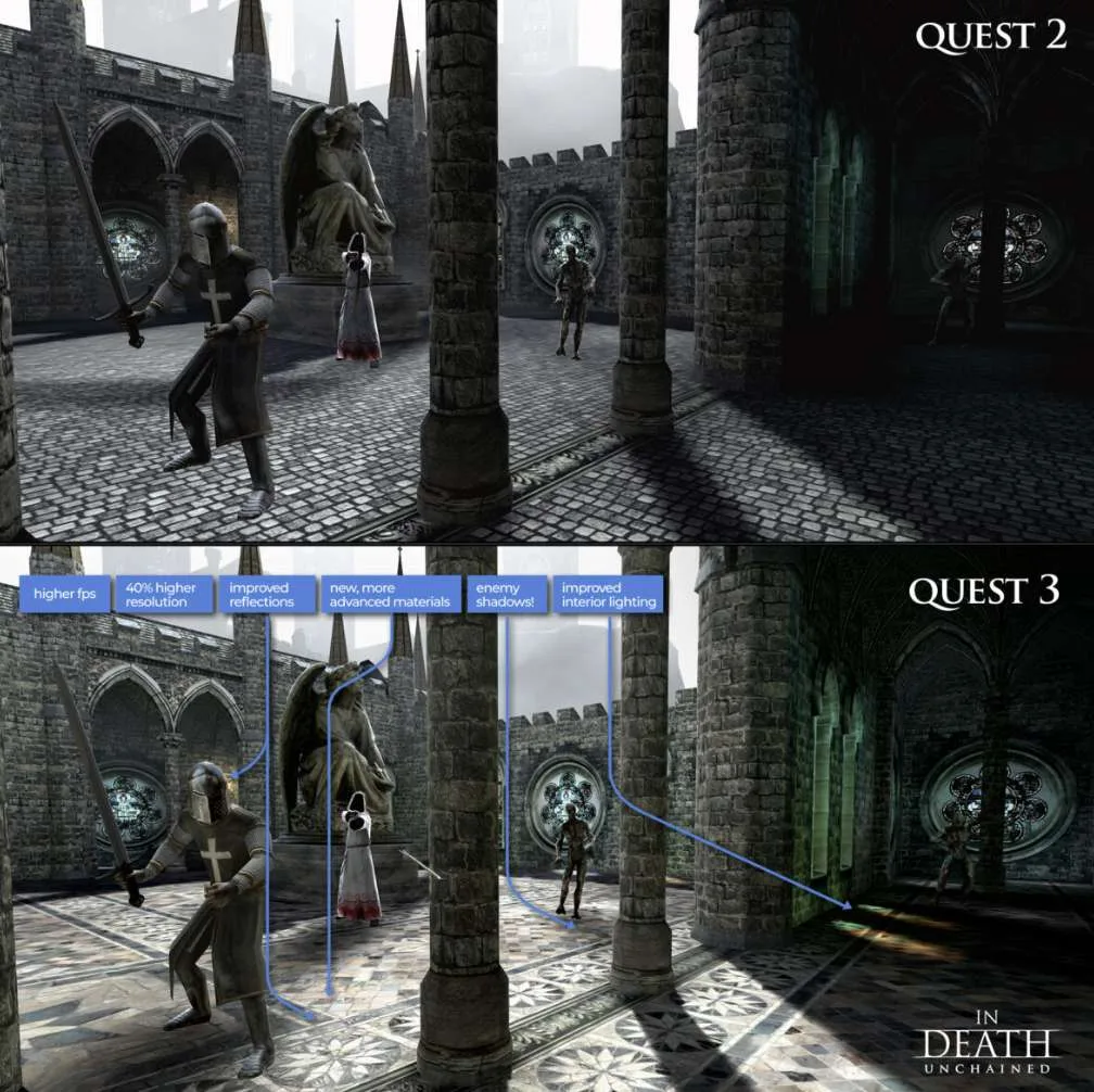 陆续适配升级，从五款作品对比看Quest 3图像画质的体验升级
