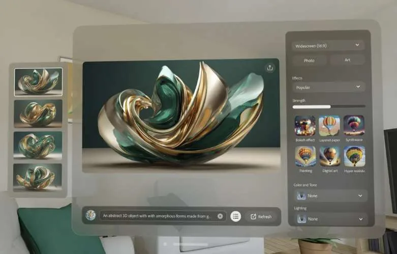 Adobe为苹果Vision Pro带来Lightroom和Firefly AI