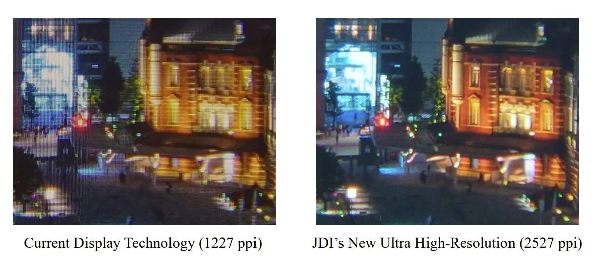 日本 JDI 宣布 2527 ppi 低成本玻璃基板VR显示器