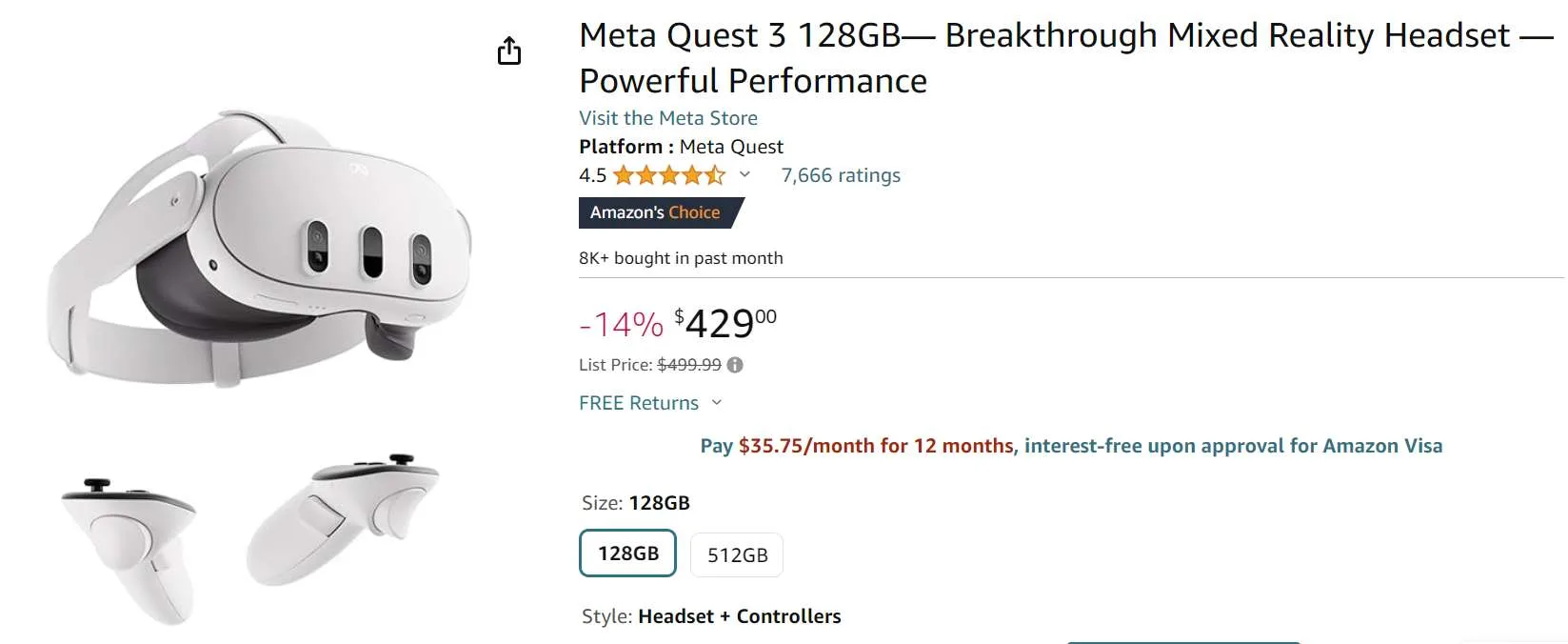 Meta Quest 3迎来一波降价，128G版降价70美元，现售429美元