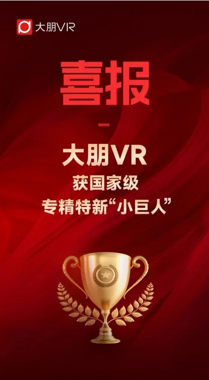 大朋VR获得国家级专精特新“小巨人