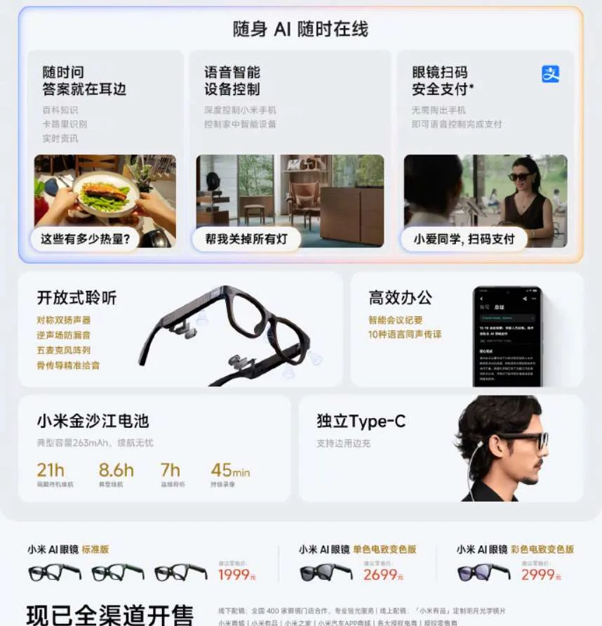 XR日报：小米AI眼镜1999元起，全息技术Swave Photonics获600万欧元追加投资