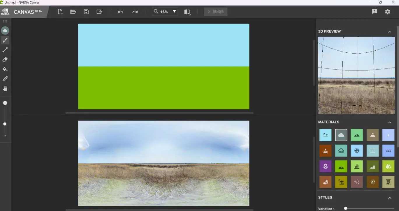 PICO用户分享：用NVIDIA Canvas AI绘画制作VR全景图