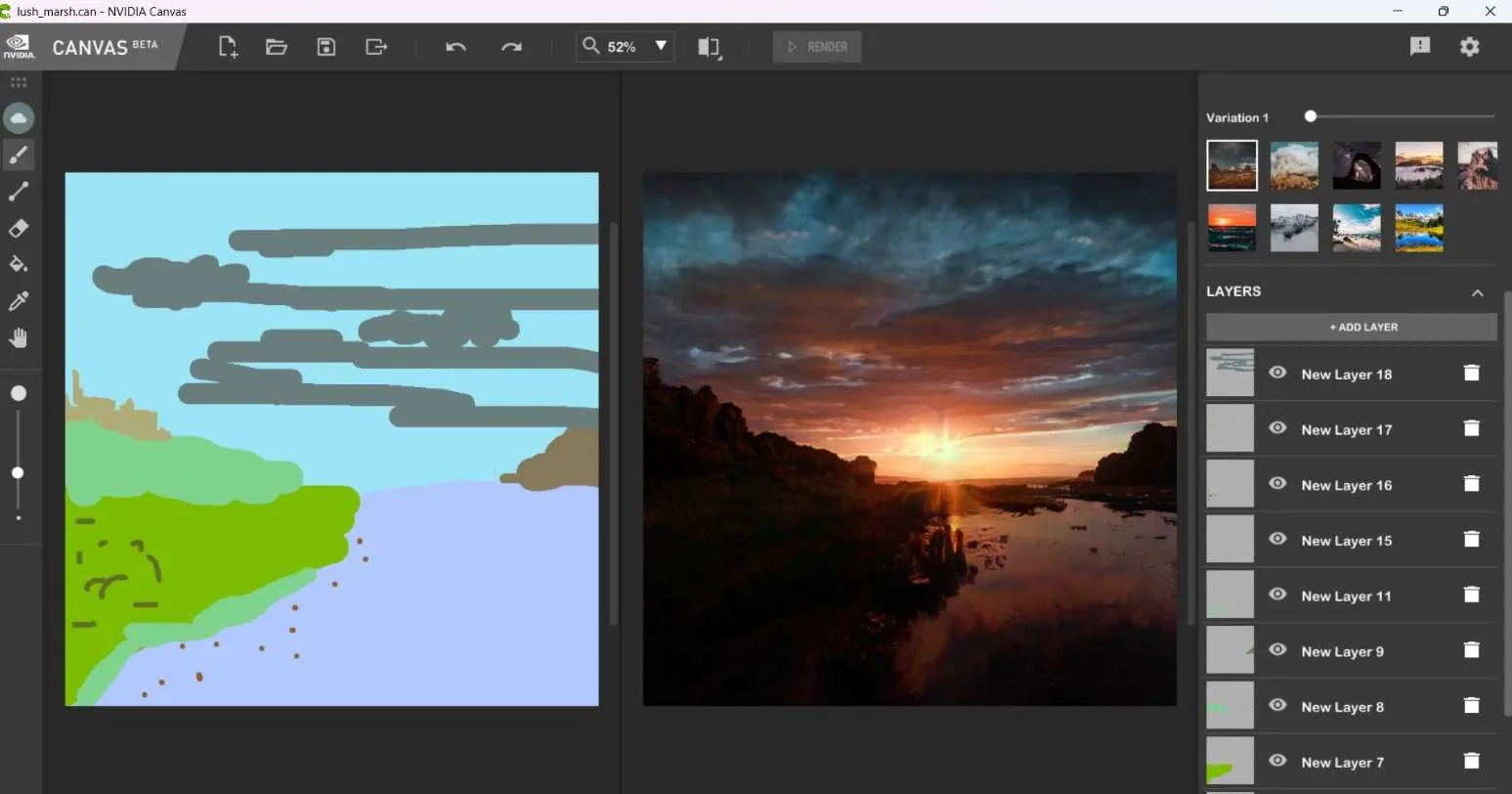 PICO用户分享：用NVIDIA Canvas AI绘画制作VR全景图