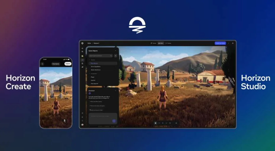 从一句话到一个游戏：Meta发布AI游戏开发工具Horizon Create与Horizon Studio