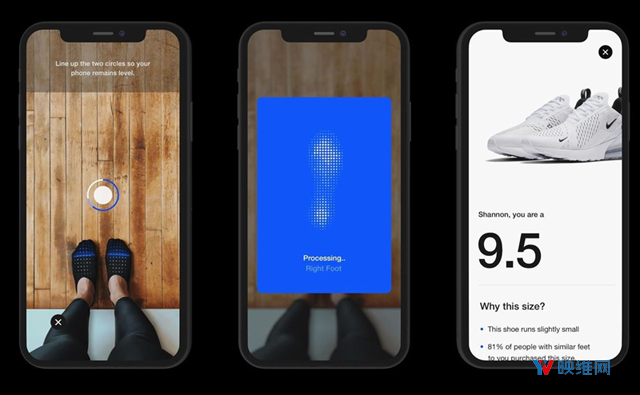 Nike最新AR应用可扫描测量消费者脚大小，提供合适鞋码