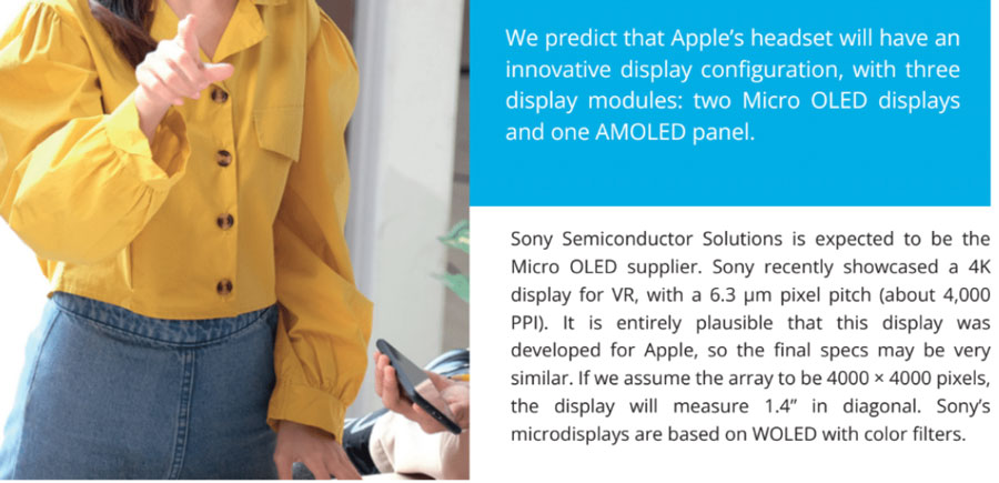 分析师称苹果VR将搭载两块4K Micro-OLED和一块AMOLED显示屏