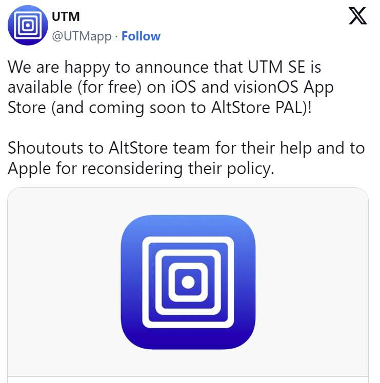 PC模拟器UTM SE虚拟机登陆苹果 visionOS Store