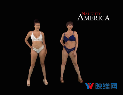 Naughty America用体三维技术带来AR钢管舞表演