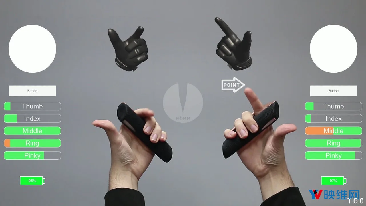 利用触控压敏,五指模拟VR控制器Etee将于三月众筹
